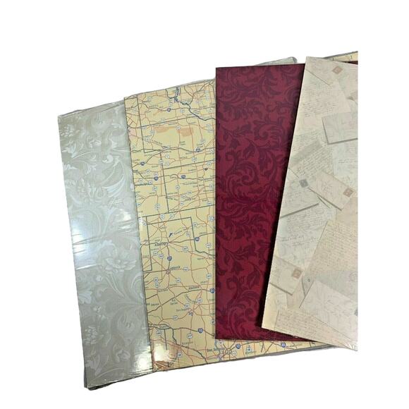 Hallmark Decorative Papers 4 Packs of 8 Pages Each With 2 Designs 12 5/8" x 13" - Picture 2 of 11